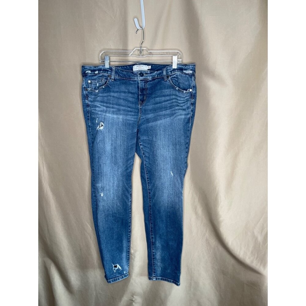 Torrid Distressed Denim Jeans Boyfriend Style Size 20
